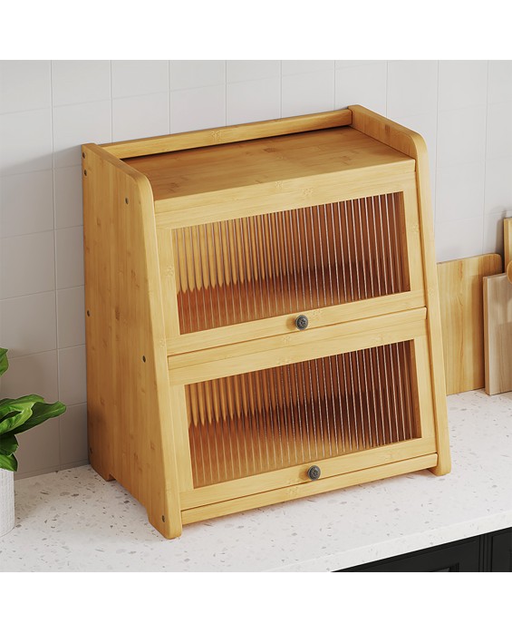 Deep Mountain Bamboo Tableware Storage Cabinet