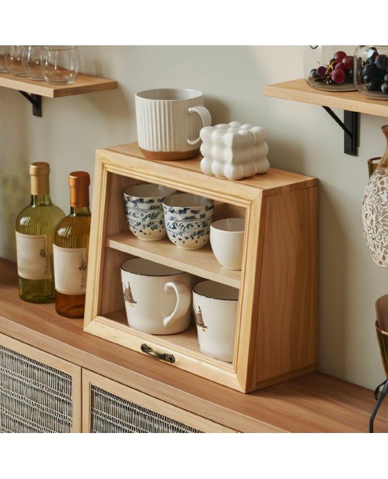 Log Tableware Storage Rack