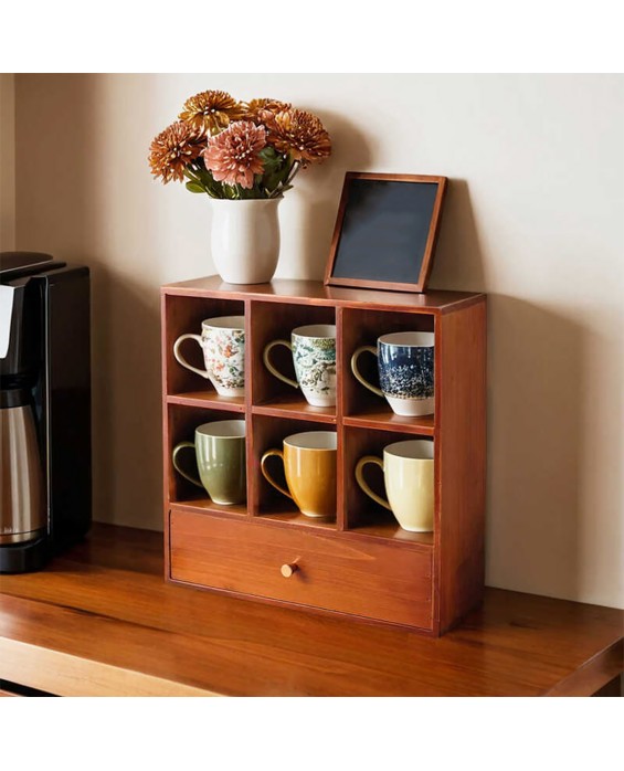 Log Multi-Grid Cup Rack