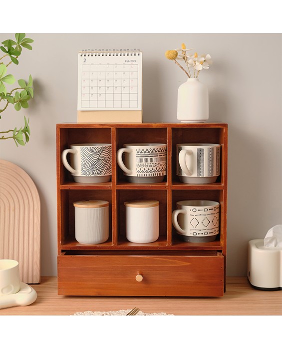 Log Multi-Grid Cup Rack