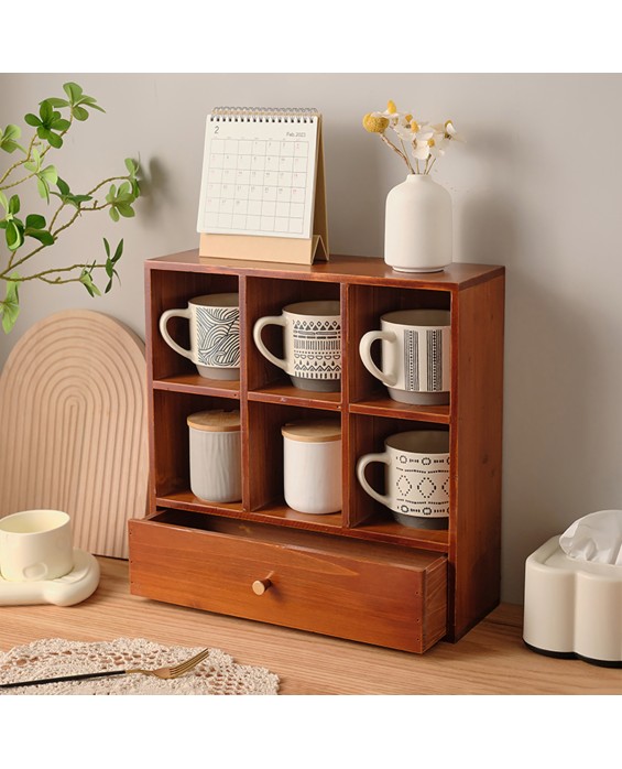 Log Multi-Grid Cup Rack