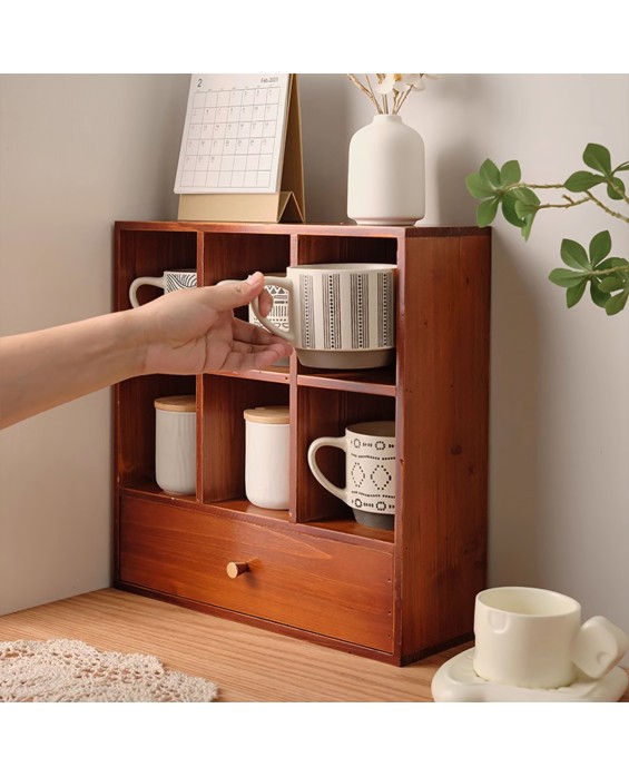 Log Multi-Grid Cup Rack