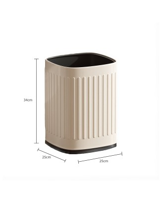Cream White Double-Layer Direct Throw Trash Can