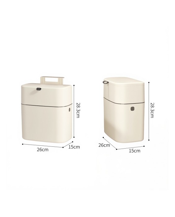 Wall-Mounted Trash Can With Lid