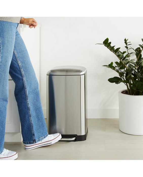 Stain-Resistant Small Rectangular Trash Can