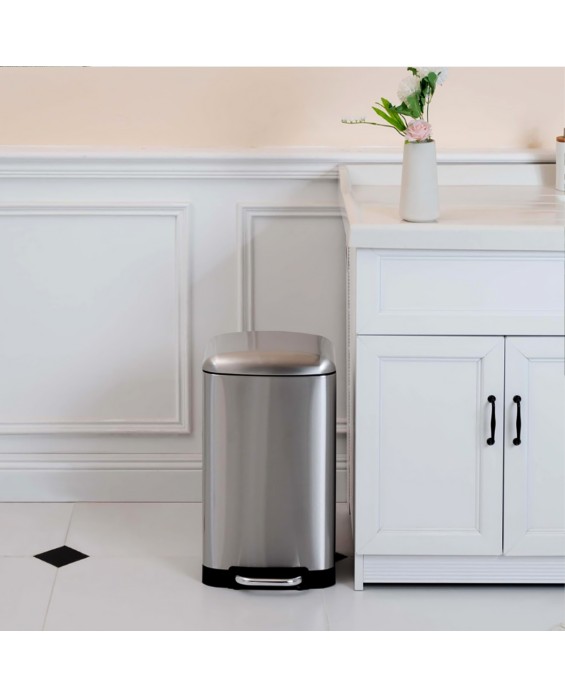 Stain-Resistant Small Rectangular Trash Can