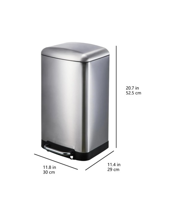 Stain-Resistant Small Rectangular Trash Can