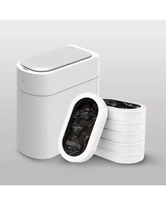 White Smart Trash Can For Household Use