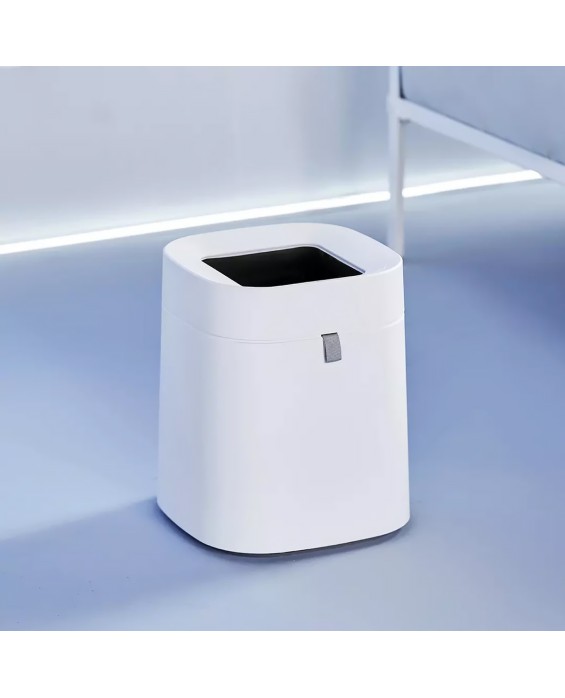 White Smart Trash Can For Household Use
