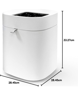 White Smart Trash Can For Household Use