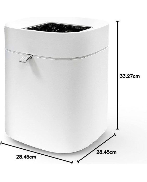 White Smart Trash Can For Household Use