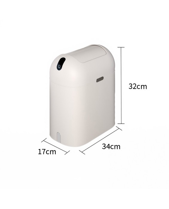 Long Cylindrical Sensor Trash Can
