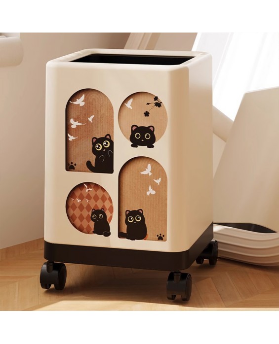High-Value Kitten Household Trash Can