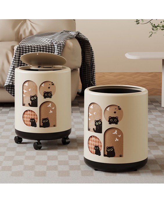 High-Value Kitten Household Trash Can
