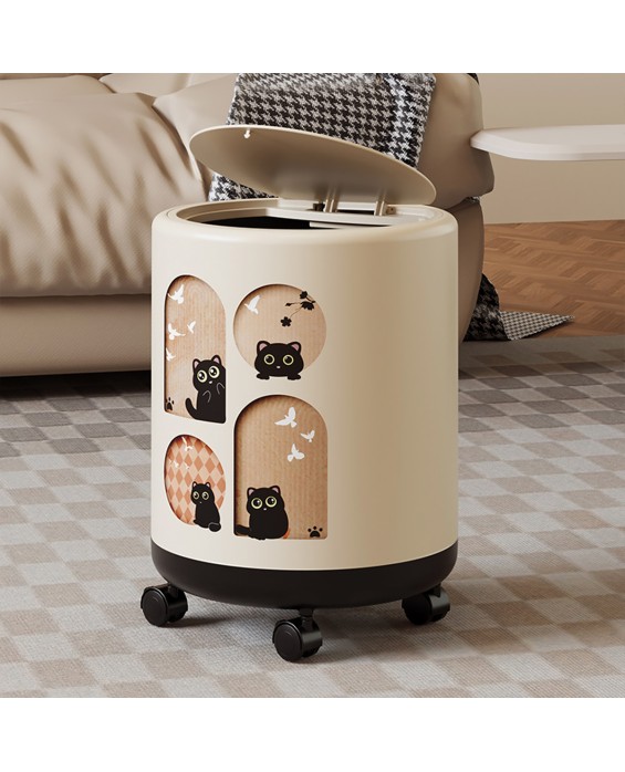 High-Value Kitten Household Trash Can