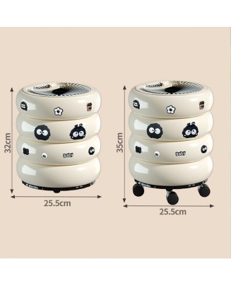 Push-Type Cylindrical Trash Can