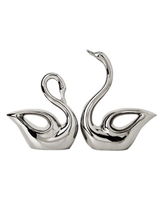 Home Silver-plated Swan Ornament