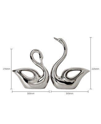 Home Silver-plated Swan Ornament