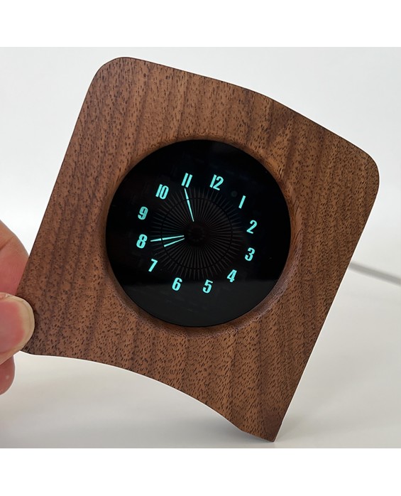 Solid Wood Fluorescent Screen Pointer Clock