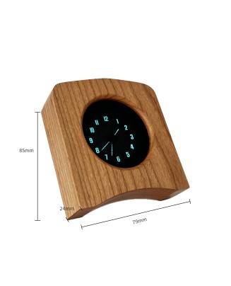 Solid Wood Fluorescent Screen Pointer Clock
