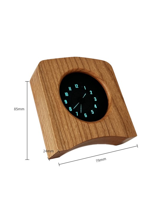 Solid Wood Fluorescent Screen Pointer Clock