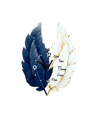Two-Color Feather Living Room Wall Clock