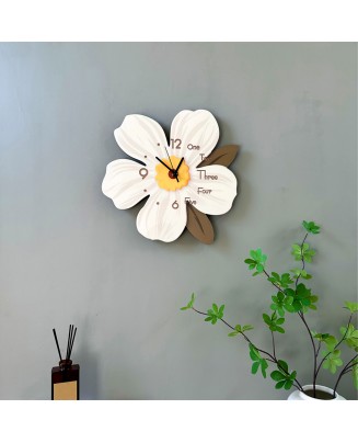 Simple And Light Luxury Flower Wall Clock