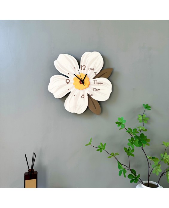 Simple And Light Luxury Flower Wall Clock