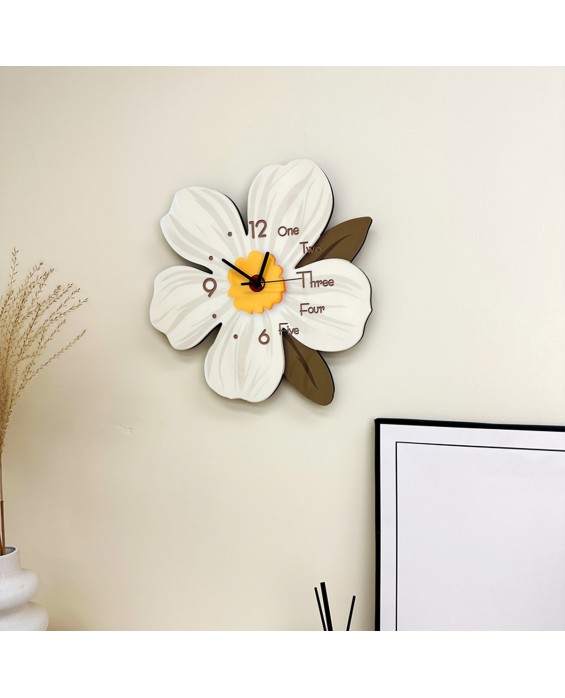 Simple And Light Luxury Flower Wall Clock