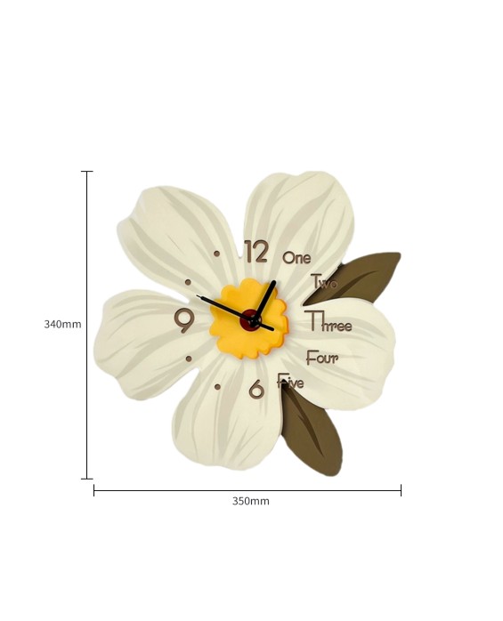 Simple And Light Luxury Flower Wall Clock