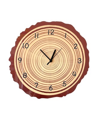 Annual Ring Wood Living Room Wall Clock
