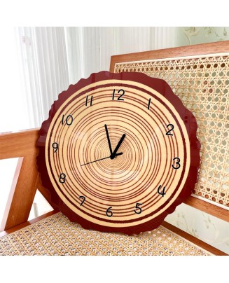 Annual Ring Wood Living Room Wall Clock