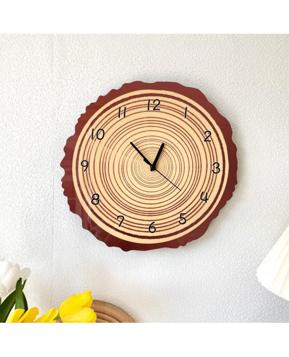 Annual Ring Wood Living Room Wall Clock