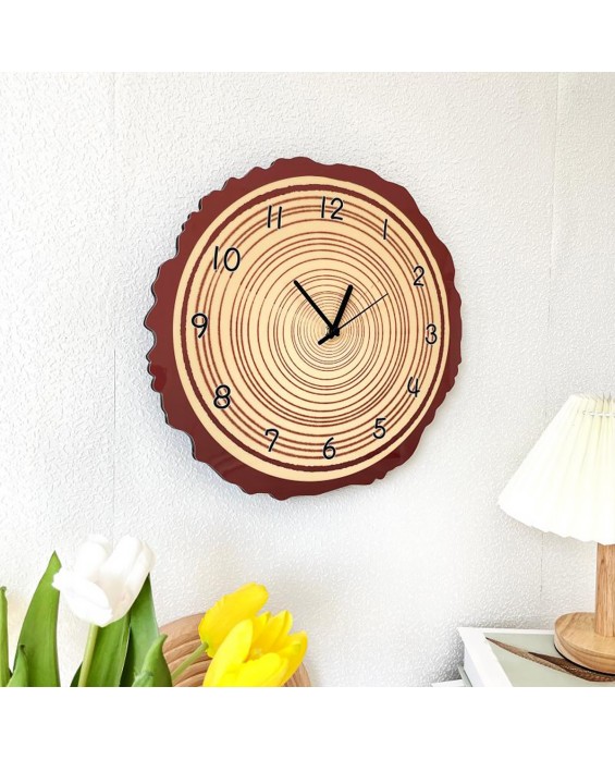 Annual Ring Wood Living Room Wall Clock