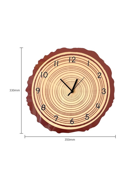 Annual Ring Wood Living Room Wall Clock