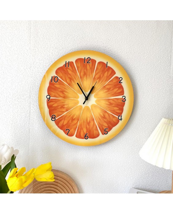 Orange Fruit Creative Wall Clock