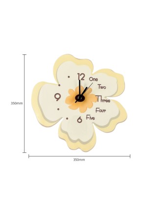 Two-Color Flower Living Room Home Wall Clock