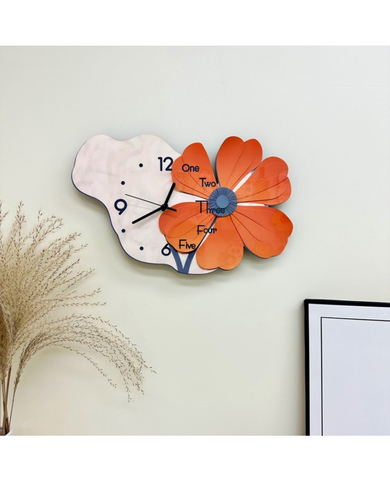 Modern Home Flower Wall Clock
