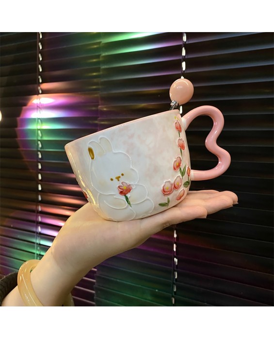 Rabbit Love Handle Mug