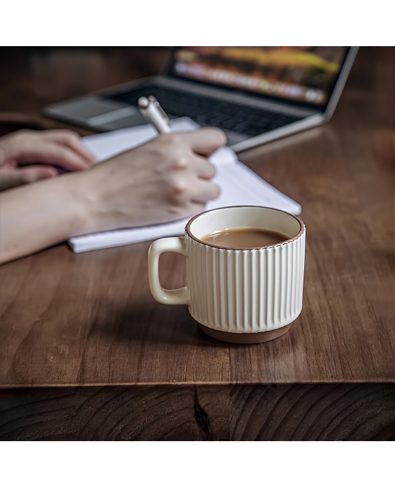 High-Value Vertical Grain Mug