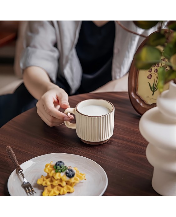 High-Value Vertical Grain Mug
