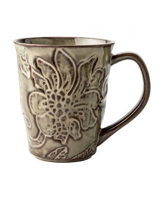 3D Embossed Floral Mug