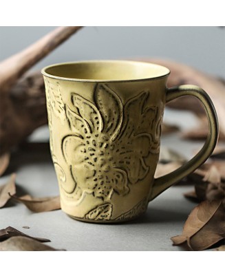 3D Embossed Floral Mug