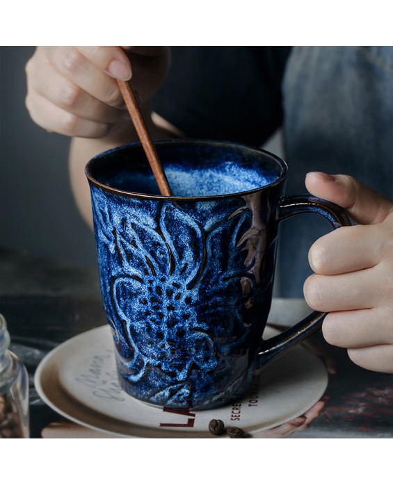 3D Embossed Floral Mug