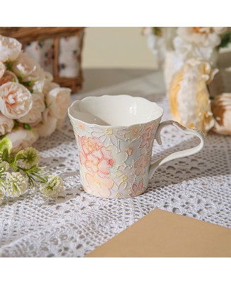 Flower Underglaze Color Mug