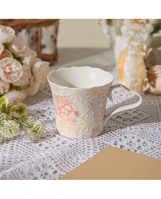 Flower Underglaze Color Mug