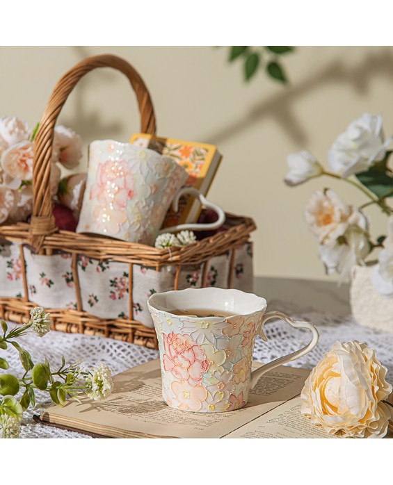 Flower Underglaze Color Mug