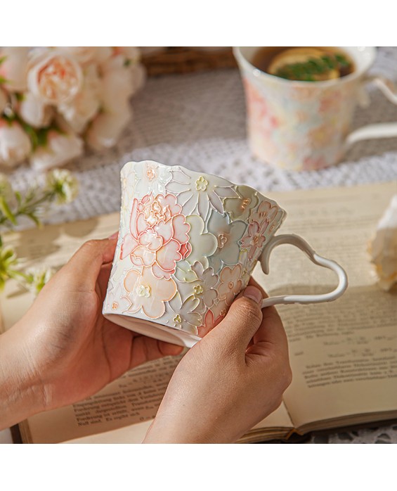 Flower Underglaze Color Mug