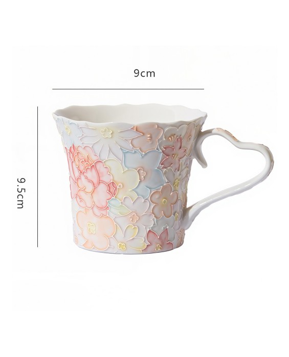 Flower Underglaze Color Mug