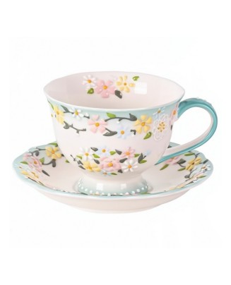 Hand-Painted Flower Mug